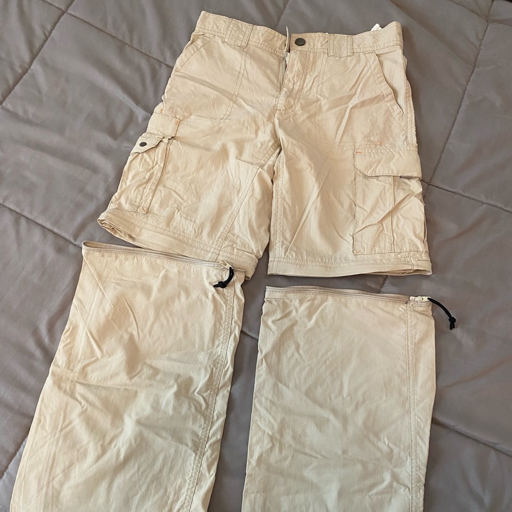Columbia boys pants zip off shorts size 10